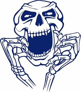 Skull Hands Face Mask Skeleton Head Car Truck Window Laptop Vinyl Decal Sticker - Picture 1 of 2