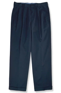 Brooks Brothers Herren Marineblau Elliot Fit Plissee Chino Hose 32W x 32L BB-842 - Bild 1 von 2