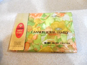 Hoja plana completa vintage Cannon sin hierro 81" X 104" flor acuarela rosa nueva - Imagen 1 de 15