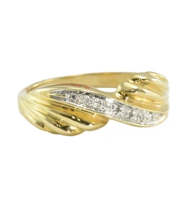 10k yellow gold natural 7 diamond wedding band ring by JED Shrimp Design - Picture 1 of 13