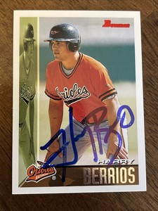 Harry Berrios Autographed 1995 Bowman Baltimore Orioles Baseball Card #58