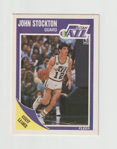 John Stockton Utah Jazz 1989-90 Fleer Basketball Card #156 - Picture 1 of 3