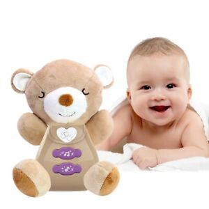 Newborn Baby Soft Soothing Teddy Bear Cuddly Plush Sleeping Animal Music Toys