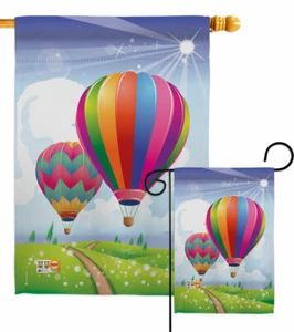 Balloon Festival Garden Flag Fun In The Sun Summer Decorative Yard House Banner - Picture 1 of 17