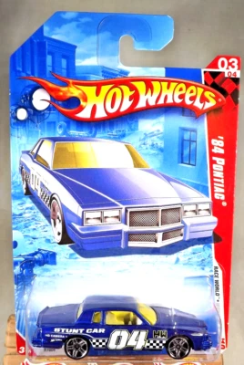 Hot Wheels #175 Race World-Movie Stunts 2010 3/4 '84 Pontiac variante azul con Pr5s Foto 1 de 4