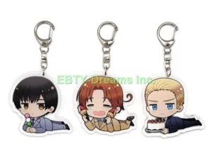 3er Set Schlüsselanhänger Hetalia Axis Powers Acryl Norditalien, Deutschland, Japan v2 - Bild 1 von 2