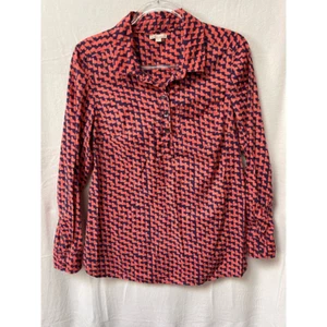 Gap Maternity Womens M Shirt Fitted Boyfriend Button Up Multicolor Long Sleeve - Picture 1 of 7
