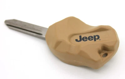 NEW Jeep Tan The Rock Transponder Ignition Lock Key / For Listed Models w/Chip - Image 1 of 4