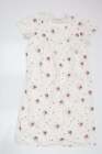 Bonmarche Womens White Floral Polyester A-Line Size S Round Neck Button