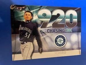 2016 TOPPS CHASING 3000 3K ICHIRO SUZUKI #9 HIT #920 MARINERS NY YANKEES MARLINS - Picture 1 of 2