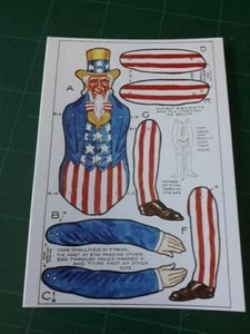 ONCLE SAM DER VEREINIGTEN STAATEN AUSGESCHNITTENES MODELL Grußkarte.  - Bild 1 von 6