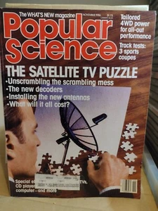 Popular Science (Nov 1986) Cover: Satellite, Warehouse Magazine Inventory VG/VF - Picture 1 of 1