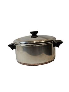 revere ware 4 qt pot with lid copper bottom 