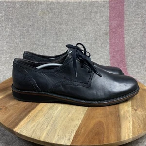 John Varvatos Black Leather Oxford Dress Shoes Mens 13M US Derby Lace-Up - Picture 1 of 11