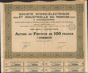 Société Hydro-Electrique du MORVAN (CHATEAU-CHINON 58) (S) - Foto 1 di 1
