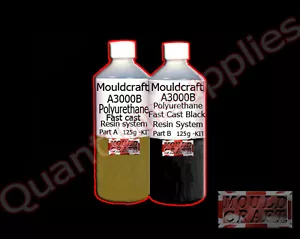 MOULDCRAFT A3000B 120g SCHWARZ SCHNELLGUSS Polyurethan Flüssig Kunststoffguss Harz - Bild 1 von 1