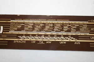 Skalenglas, Skala, Dial glass - für kleinere bis mittlere Röhrenradio          # - Picture 1 of 28