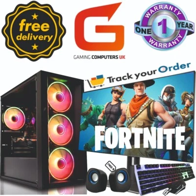 Gaming PC COMPUTER Bundle Core i5-32GB-240GB+2TB-RTX3050-Win10 Monitor 22" - Image 1 of 4
