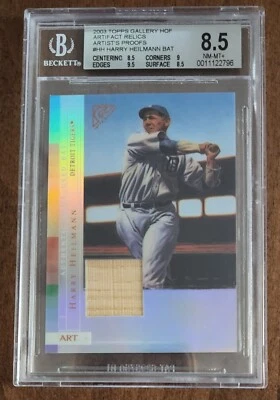 2003 Topps Gallery HOF Artifact Relics Artist Proofs /25 Harry Heilmann BGS 8.5 - Image 1 of 4
