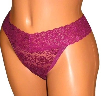 Panties Lingerie Betsey Johnson Burgundy Lace Thong  XL  Adult Gift - Image 1 of 4