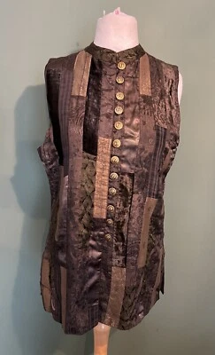 Phool patchwork Waistcoat Boho Hippie Vest  Uk 12 vintage 80s - Image 1 of 4