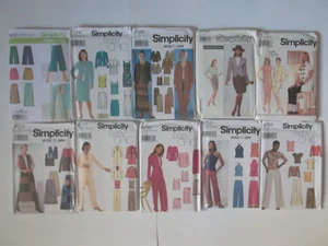 Simplicity Muster Damen Rock Hose Shorts Kleid Bluse Tops Weste Jacken UNGESCHNITTEN - Bild 1 von 21