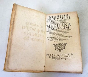 IOANNIS PRAEVOTII[Jean Prevost]MEDICINA PAUPERUM,1719 Conzatti,Padova[farmacia - Bild 1 von 5