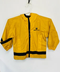 Charles River Apparel kids boys Yellow Black Zip Hooded Windbreaker rain Jacket - Picture 1 of 11