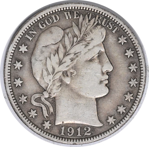 1912-S Barber Silver Half Dollar VF Uncertified #222 Cover