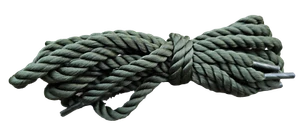 1x Pair Army Green Thick Chunky Cord Rope Fashion Shoe Trainer Boots Laces 150cm - Picture 1 of 9