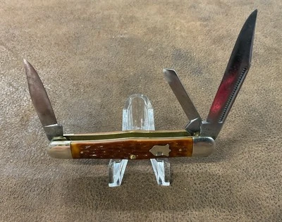 Navaja de bolsillo plegable Whittler vintage Camillus #72 3 hojas 3 5/8" Nueva York Foto 1 de 4