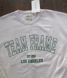 NUEVO CON ETIQUETAS ~ MARCO ~ SUDADERA UNIVERSITARIA TEAM FRAME ~ BORDADA ~ L / XL - Imagen 1 de 7