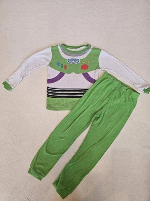 Juego de pijama para niños Disney Toy Story Buzz Lightyear talla 4 blanco y verde Foto 1 de 4