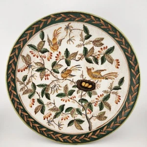 4 WONG LEE 1895 porcellana decorativa? Piatti uccellini fiori - Foto 1 di 3