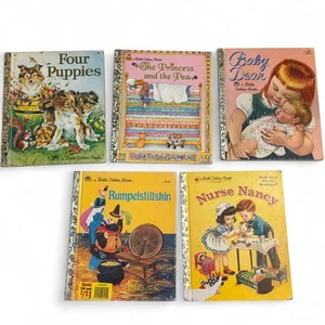 Lot of 5 Little Golden Books Vintage Classic Children’s Stories - Picture 1 of 15