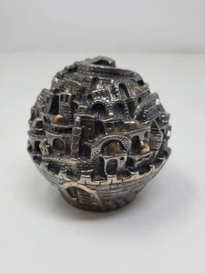 Pisapapeles vintage LeBotski Israel plata esterlina 925 bola Jerusalén - Imagen 1 de 9