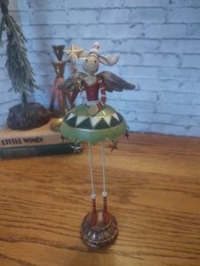 Angel Moose Long Skinny Pencil Legs Christmas Decor 10.5 In Tall Resin  - Picture 1 of 4