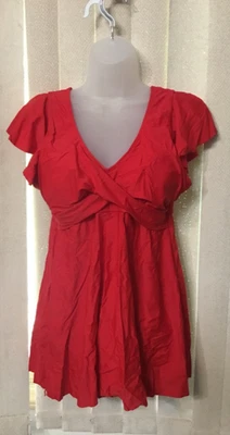 NUEVO Traje de Baño Tankini Rojo Edelqual Talla L Vestido Control Abdomen Traje de Baño 2 piezas Foto 1 de 4