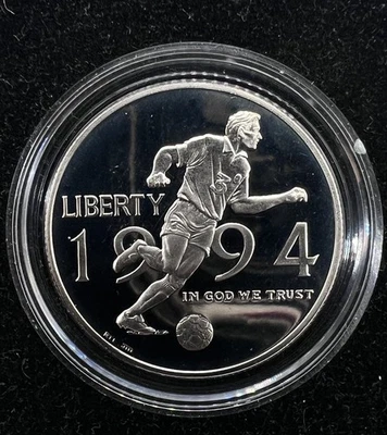 1994 P 50c Fifa World Cup Commemorative Half Dollar in Capsule Clad Coin PROOF - Image 1 of 2