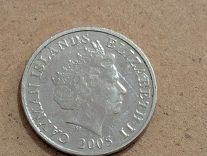 2005 Cayman Islands 5 Cents Actual Coin  - Picture 1 of 2