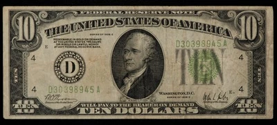 FR 2003-D $10 1928 C Federal Reserve Note US - CA1676 - Image 1 of 2