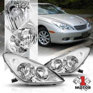 Chrome Housing Clear Lens Replacement Headlight Lamp for 02-04 Lexus ES300/ES330 - Picture 1 of 7