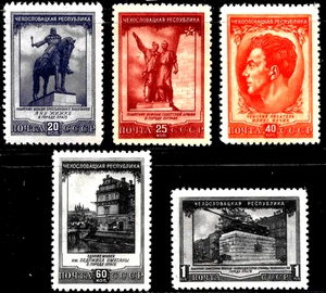 1951 Russia SC#1572-1576. MNH** OG VF CZECHOSLOVAK REPUBLIC/Architecture - Picture 1 of 1