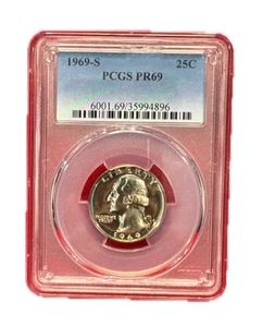 1969 S WASHINGTON QUARTER PCGS PR69 PROOF - Bild 1 von 2