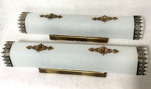Set of 2 VTG MOE MCM Bathroom Light Spanish Revival U Shape Vanity Lights WORKS - Picture 1 of 22