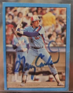 1982 Topps GARY CARTER HOF BOLD SIGNED AUTO Sticker Rare - Picture 1 of 1