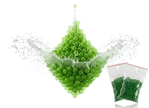 2 Tüten Wasserperlen GRASGRÜN (0.8 - 1.4cm) Gelperlen Aquaperlen Aqualinos OrbEz - Bild 1 von 1