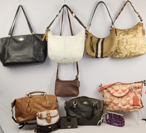 Coach Grande LOTTO Pacchetto Borse a Mano Borse Appendere Etichette COSÌ COM'È - LEGGI  - Foto 1 di 24