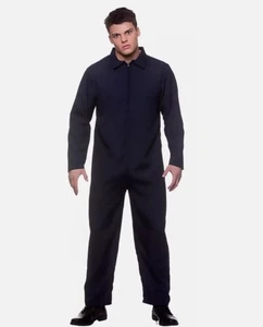 Mechanic Jumpsuit Blue Mike Myers Fancy Dress Costume Boiler Suit Overalls Med - Picture 1 of 2