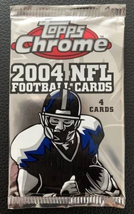 FACTORY SEALED 2004 Topps Chrome Football Pack, Ben Roethlisberger, Eli Rookie? - Picture 1 of 2